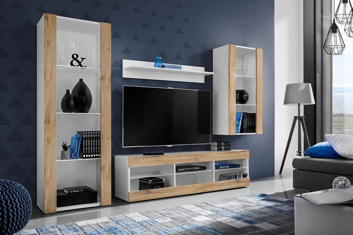 Komodee: RTV, 195 cm, 159 cm, 35 cm, biały