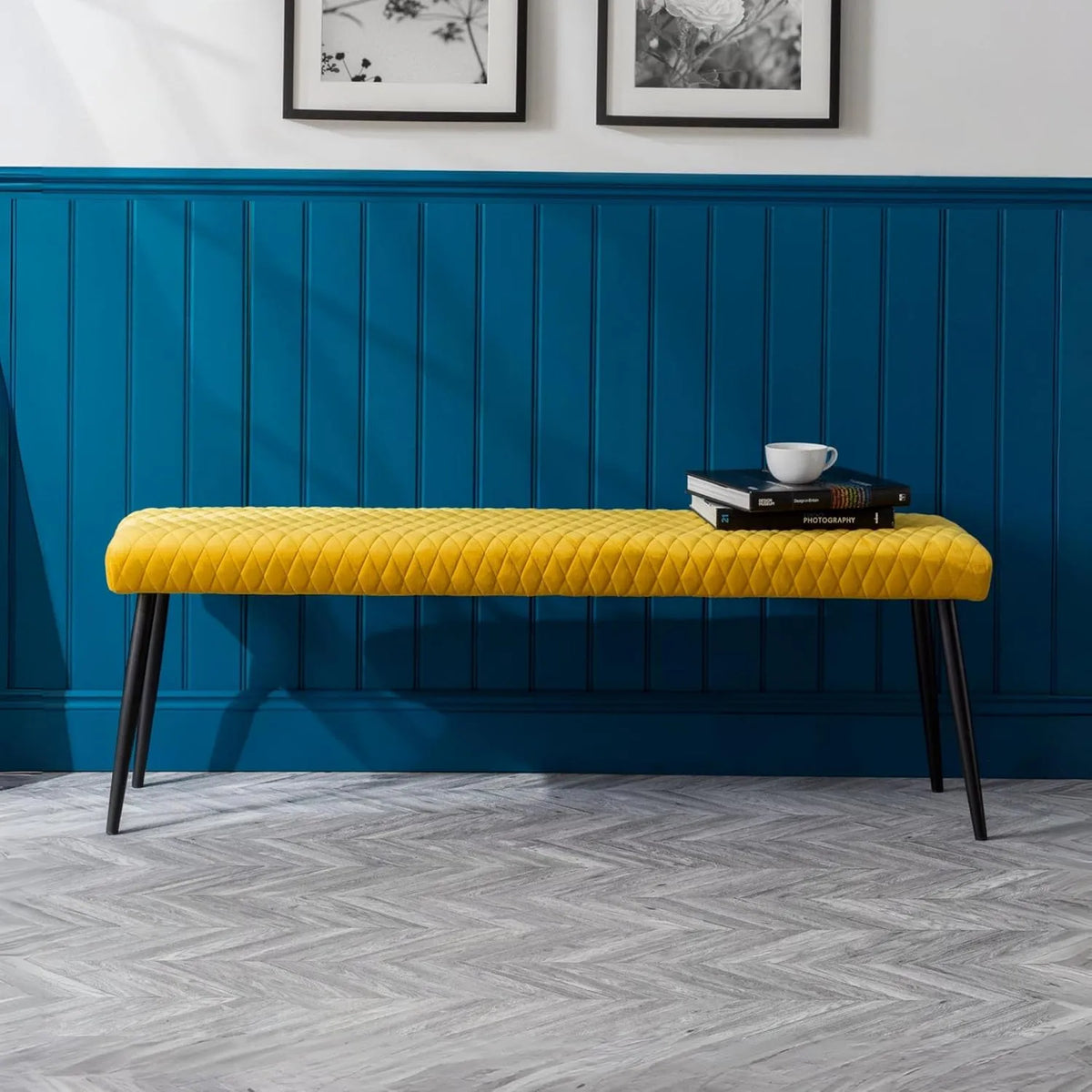 Ławka Niska Julian Bowen Luxe — Musztarda