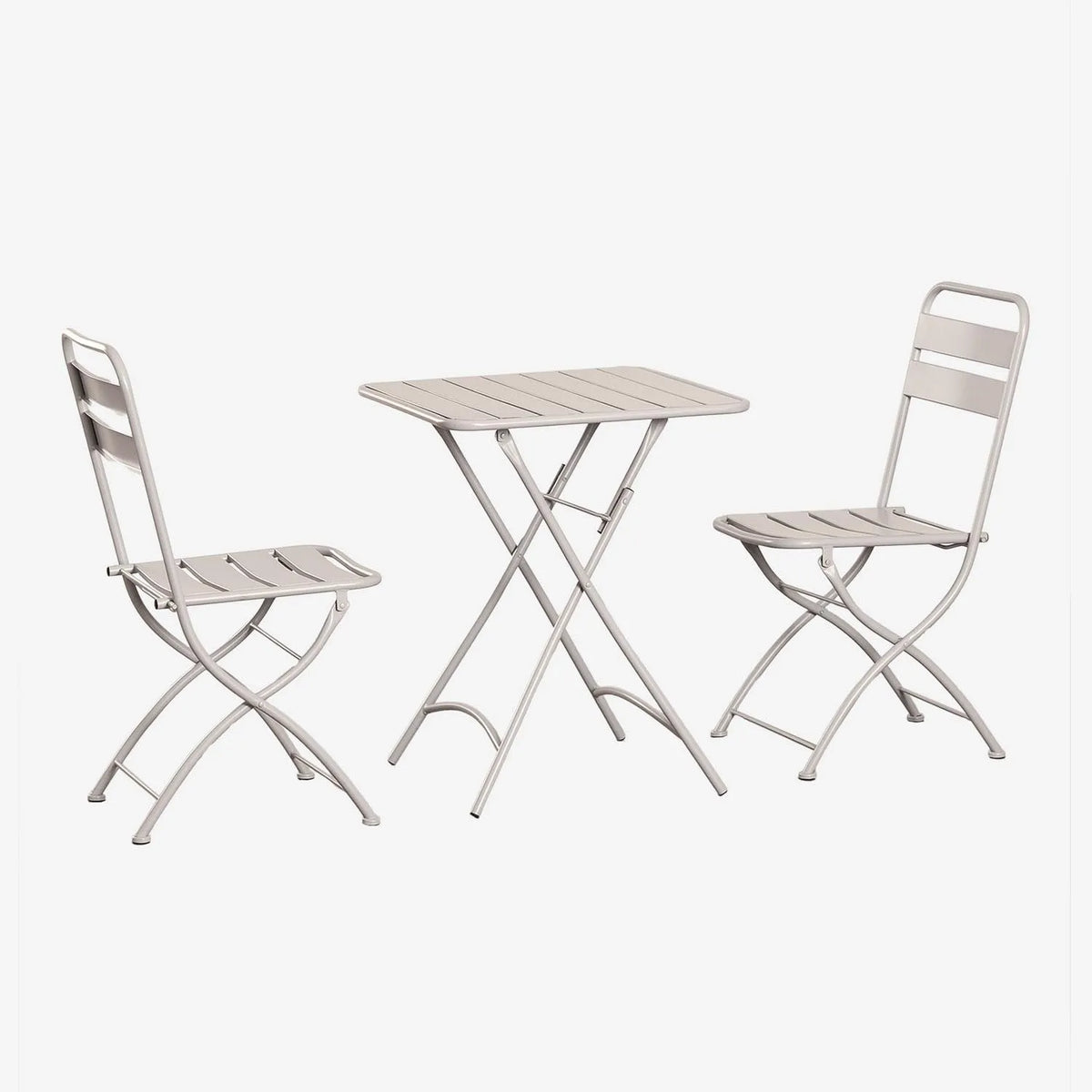Zestaw skladany stól 60X60 cm i 2 skladane krzesla Janti — 60 × 60 cm