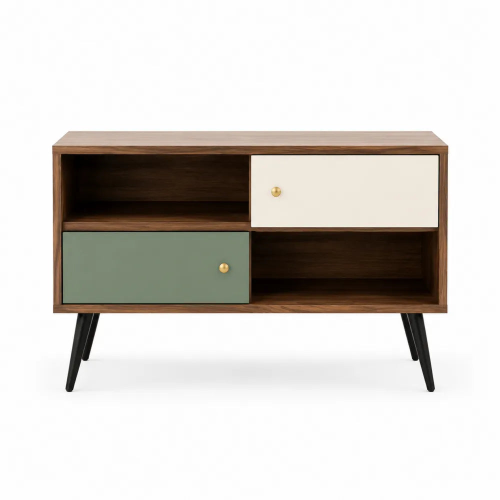 Szafka RTV z MDF i metalowymi nogami 90 cm