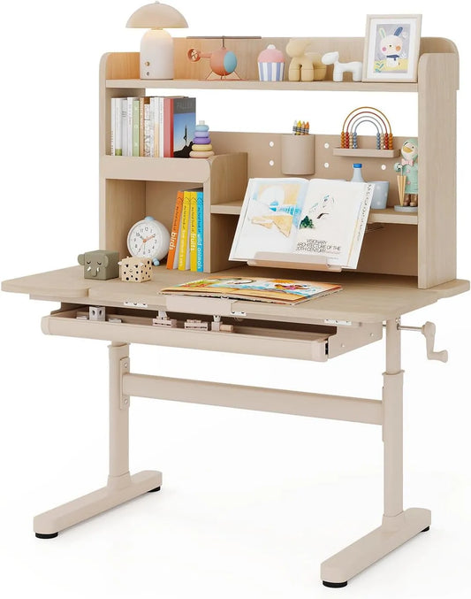 COSTWAY Biurko i stół komputerowy — z szufladami, 74 cm