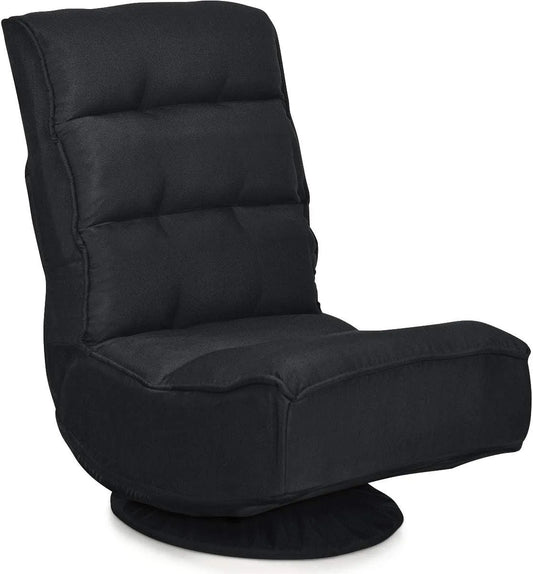 COSTWAY Sofa — obrotowy, z oparciem, 150 kg, czarny