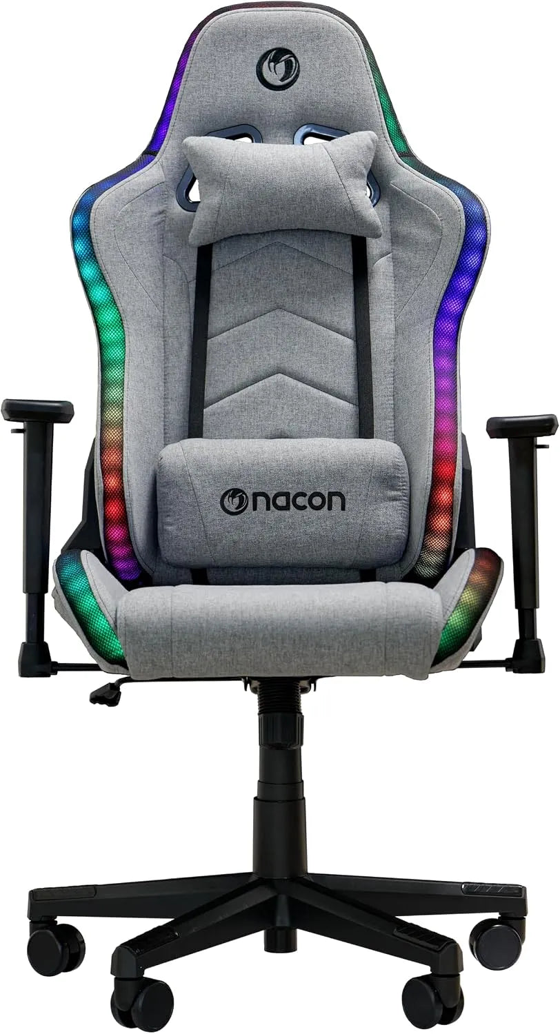 Krzesło — CH-675RGB, gamingowy, oświetlenie RGB, rozkładana konstrukcja