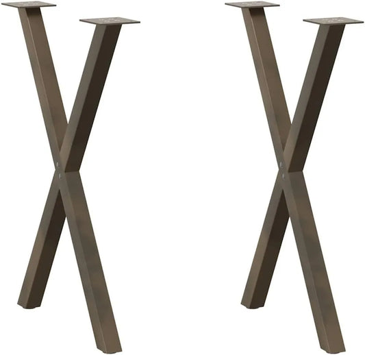 2 nogi do stołu w kształcie litery X — ze stali, regulowana konstrukcja