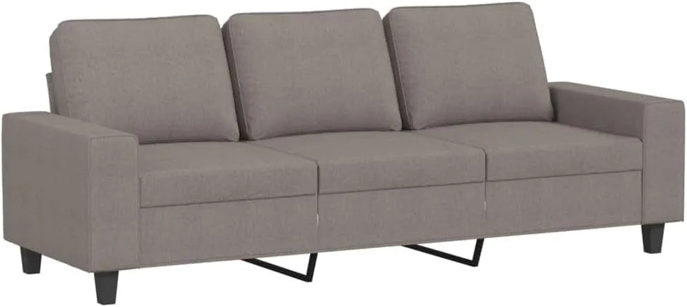 Sofa — tapicerka materiałowa, 3-osobowa, 180 cm, beżowy, tapicerka materiałowa