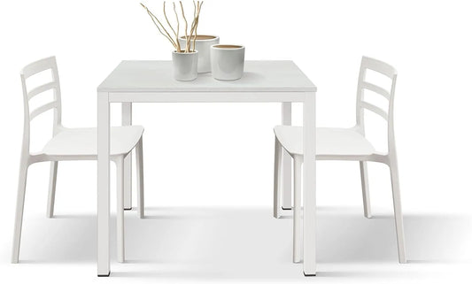 DESIGN Stół stały Maksimum – id_2110, 80 × 80 × 75 cm, biały